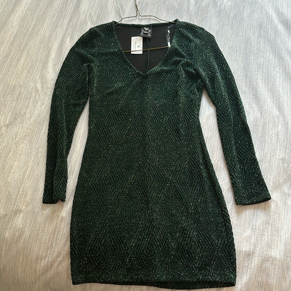 Windsor green long sleeve bodycon dress